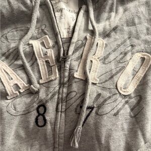 Aeropostale Gray Hoodie Jacket size small